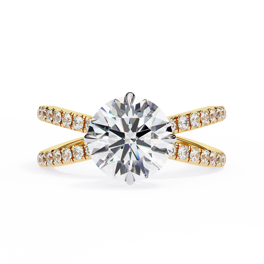 Yellow Gold / Moissanite, Yellow Gold / Lab Grown
