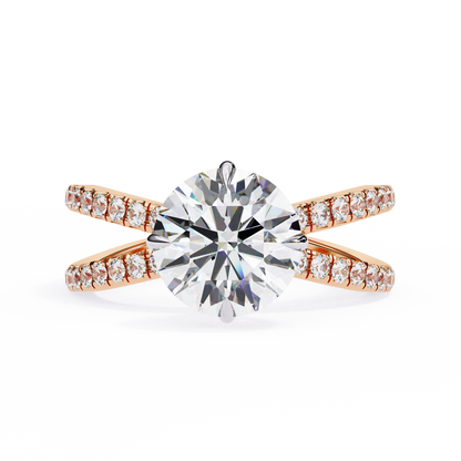 Rose Gold / Moissanite, Rose Gold / Lab Grown