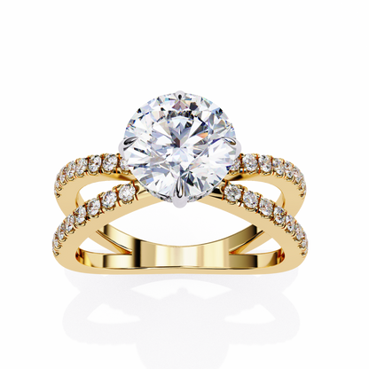 Yellow Gold / Moissanite, Yellow Gold / Lab Grown