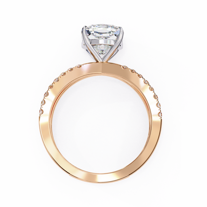 Rose Gold / Moissanite, Rose Gold / Lab Grown
