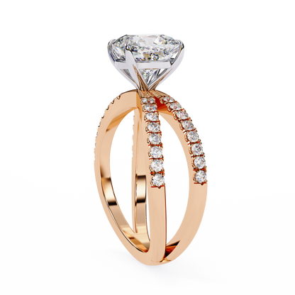 Rose Gold / Moissanite, Rose Gold / Lab Grown