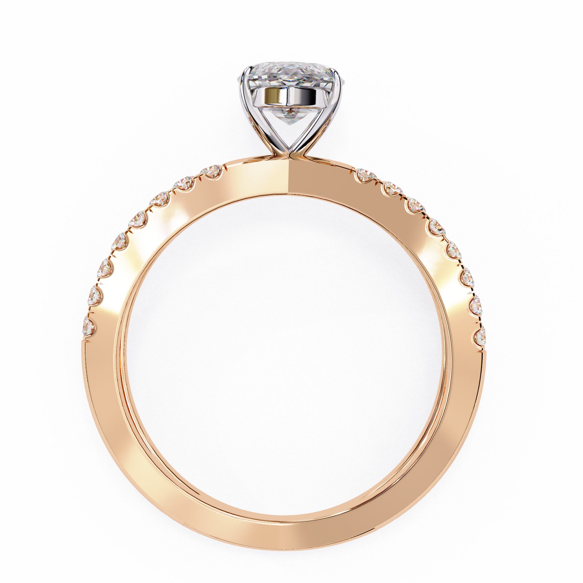 Rose Gold / Moissanite, Rose Gold / Lab Grown