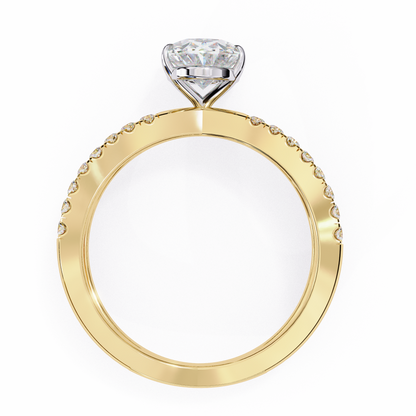 Yellow Gold / Moissanite, Yellow Gold / Lab Grown