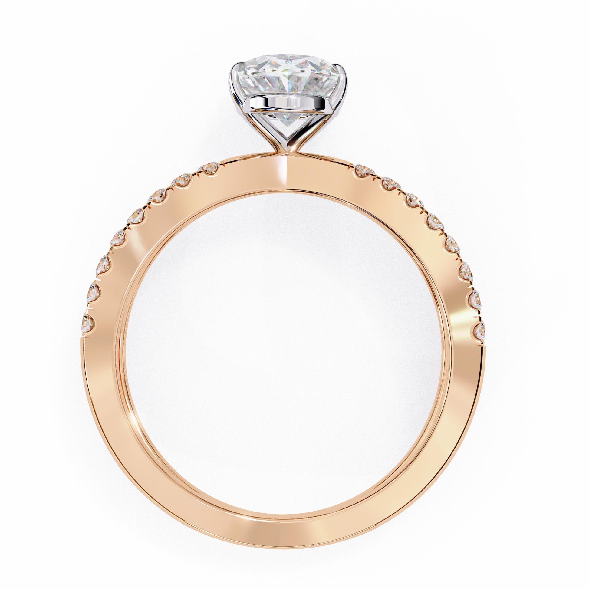 Rose Gold / Moissanite, Rose Gold / Lab Grown