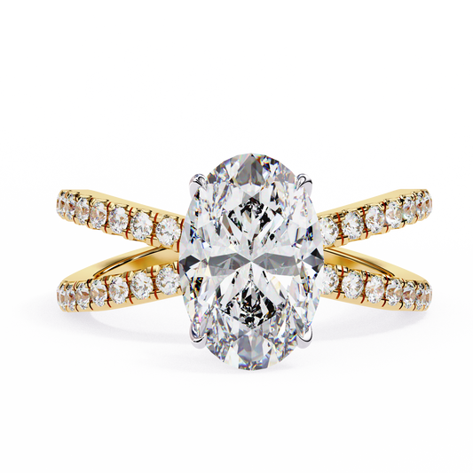 Yellow Gold / Moissanite, Yellow Gold / Lab Grown