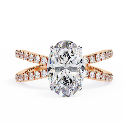 Rose Gold / Moissanite, Rose Gold / Lab Grown