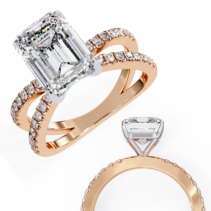 Rose Gold / Moissanite, Rose Gold / Lab Grown