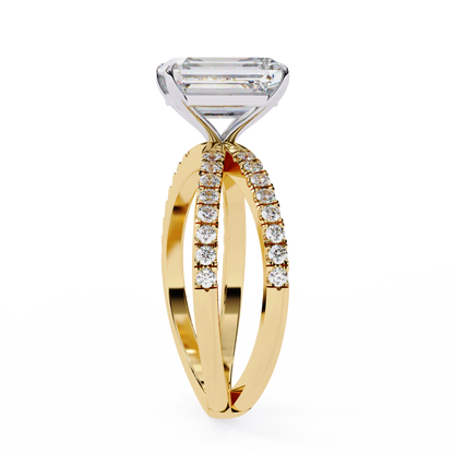 Yellow Gold / Moissanite, Yellow Gold / Lab Grown