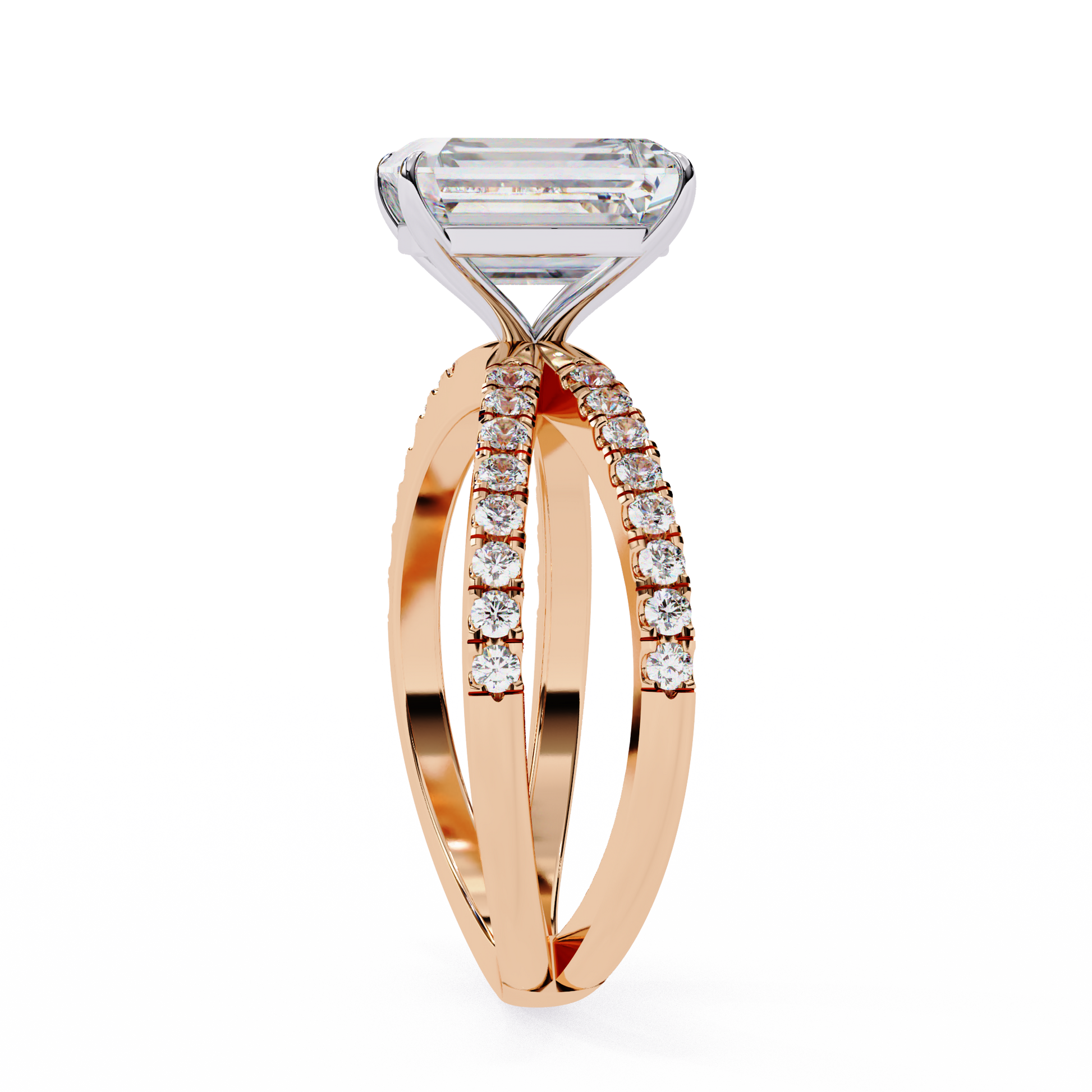 Rose Gold / Moissanite, Rose Gold / Lab Grown