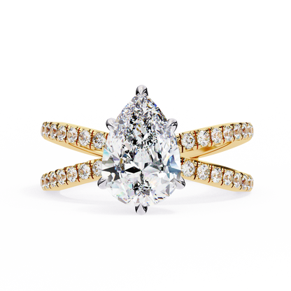 Yellow Gold / Moissanite, Yellow Gold / Lab Grown