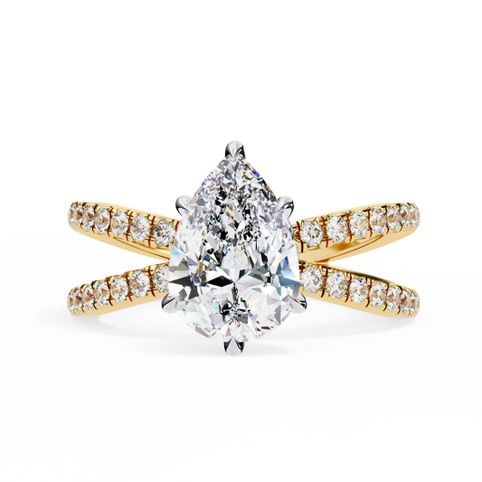 Yellow Gold / Moissanite, Yellow Gold / Lab Grown