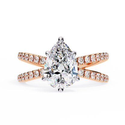 Rose Gold / Moissanite, Rose Gold / Lab Grown