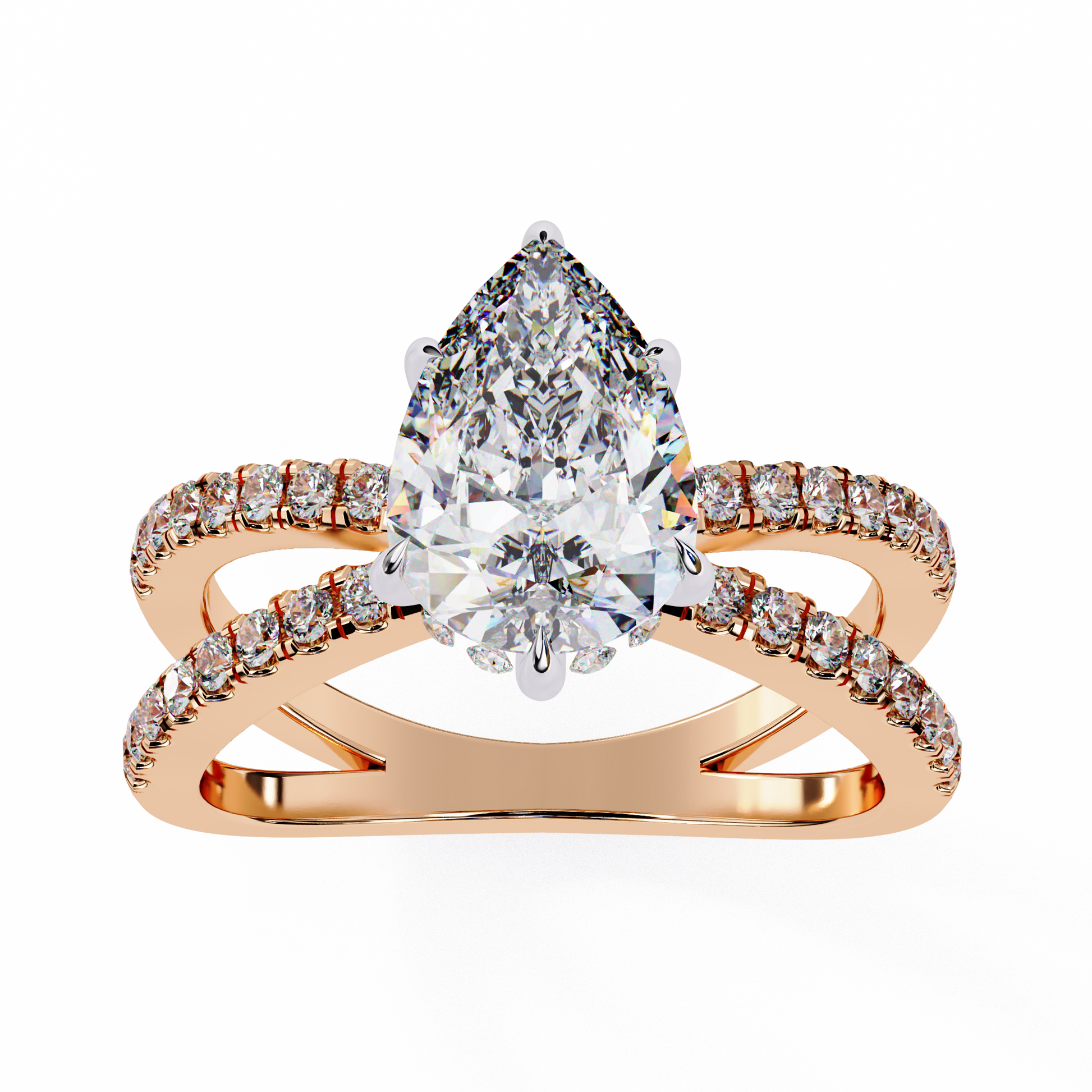 Rose Gold / Moissanite, Rose Gold / Lab Grown