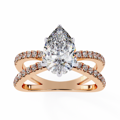 Rose Gold / Moissanite, Rose Gold / Lab Grown