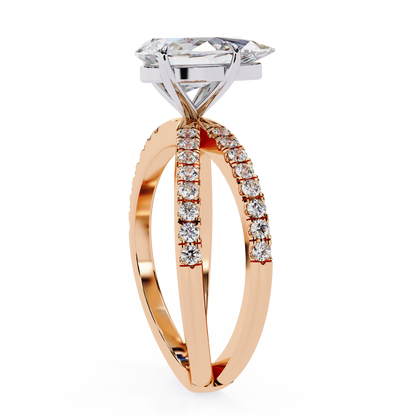 Rose Gold / Moissanite, Rose Gold / Lab Grown