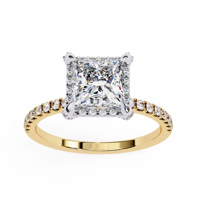 Yellow Gold / Moissanite, Yellow Gold / Lab Grown