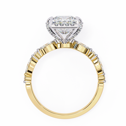 Yellow Gold / Moissanite, Yellow Gold / Lab Grown