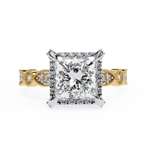 Yellow Gold / Moissanite, Yellow Gold / Lab Grown