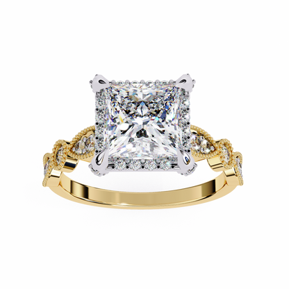 Yellow Gold / Moissanite, Yellow Gold / Lab Grown