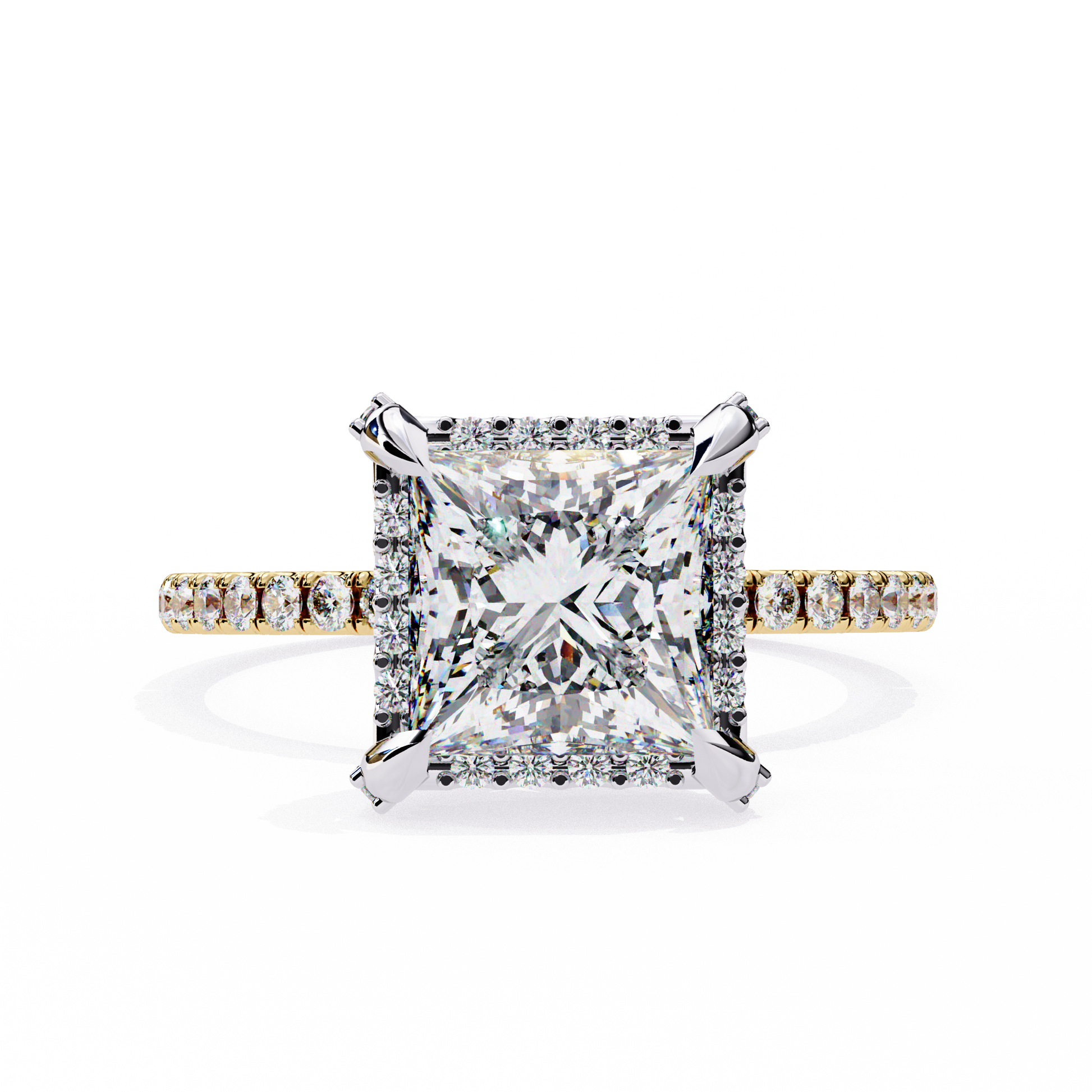 Yellow Gold / Moissanite, Yellow Gold / Lab Grown