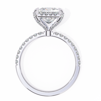 White Gold / Moissanite, White Gold / Lab Grown