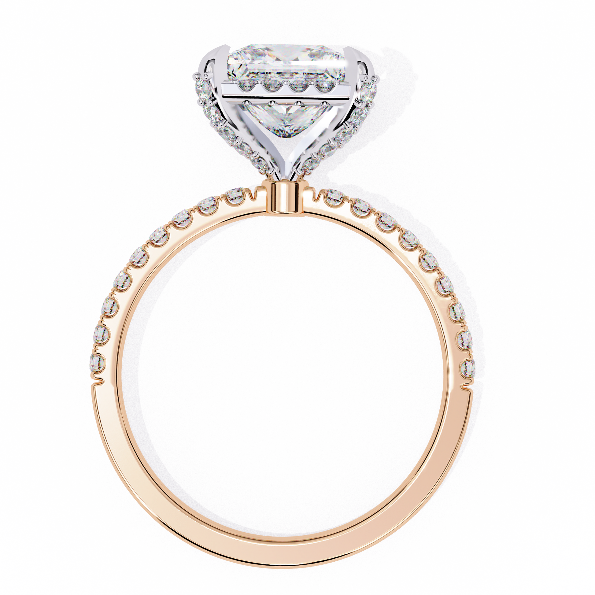 Rose Gold / Moissanite, Rose Gold / Lab Grown