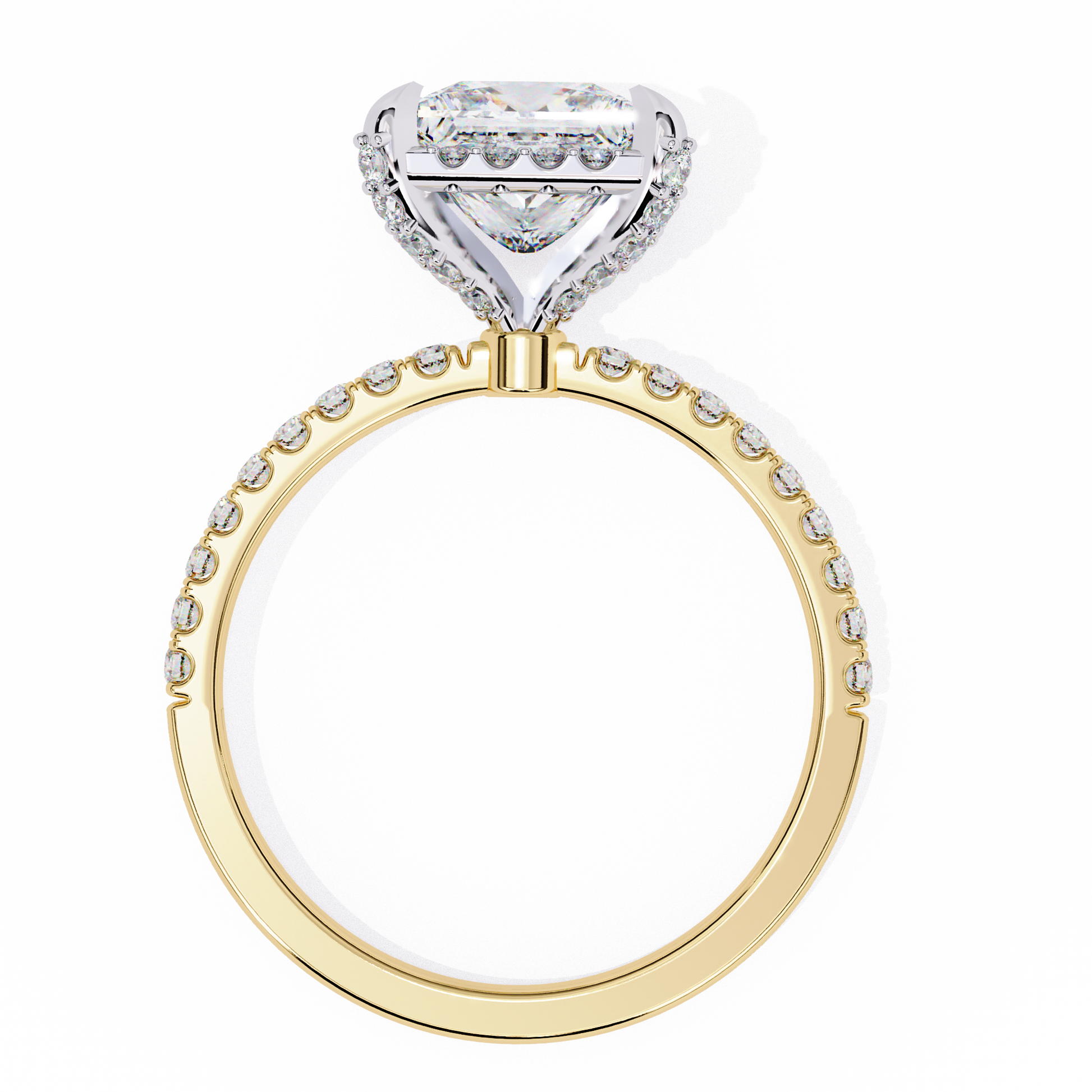 Yellow Gold / Moissanite, Yellow Gold / Lab Grown