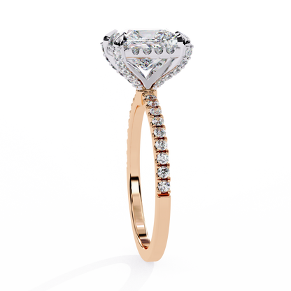 Rose Gold / Moissanite, Rose Gold / Lab Grown