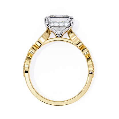 Yellow Gold / Moissanite, Yellow Gold / Lab Grown