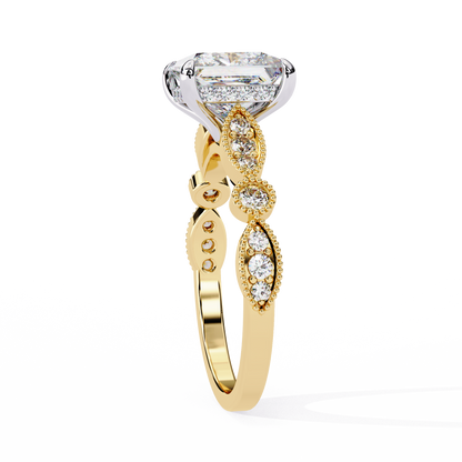 Yellow Gold / Moissanite, Yellow Gold / Lab Grown