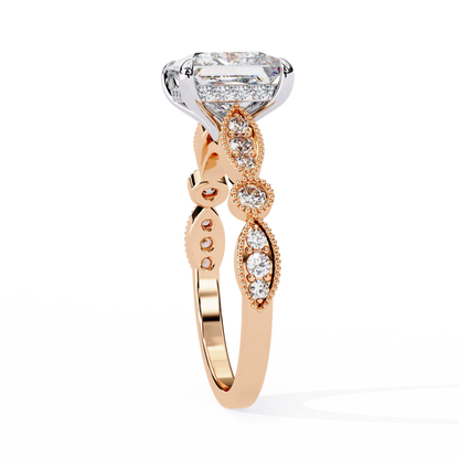 Rose Gold / Moissanite, Rose Gold / Lab Grown