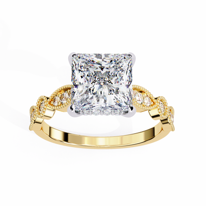 Yellow Gold / Moissanite, Yellow Gold / Lab Grown
