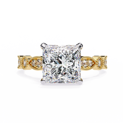 Yellow Gold / Moissanite, Yellow Gold / Lab Grown