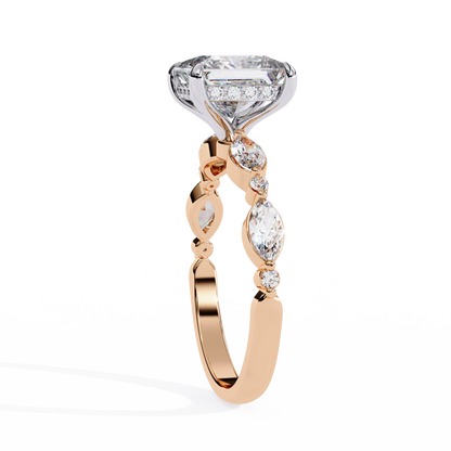 Rose Gold / Moissanite, Rose Gold / Lab Grown