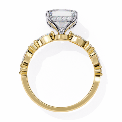 Yellow Gold / Moissanite, Yellow Gold / Lab Grown