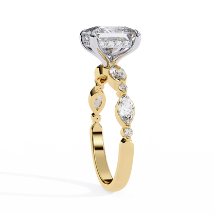 Yellow Gold / Moissanite, Yellow Gold / Lab Grown