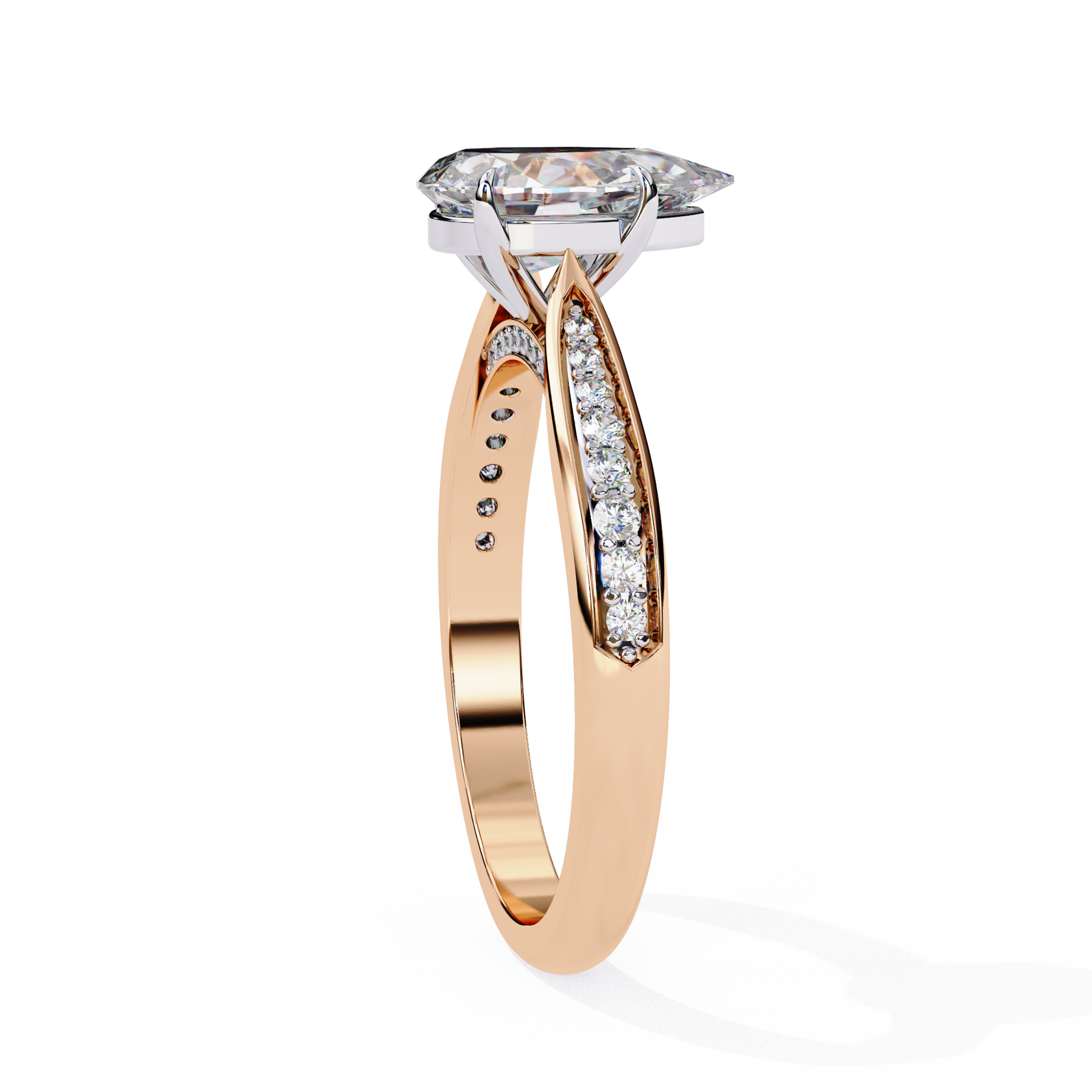 Rose Gold / Moissanite, Rose Gold / Lab Grown
