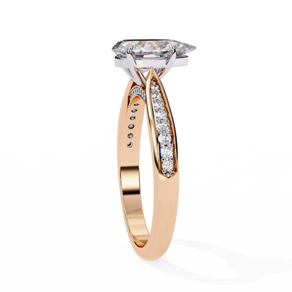 Rose Gold / Moissanite, Rose Gold / Lab Grown