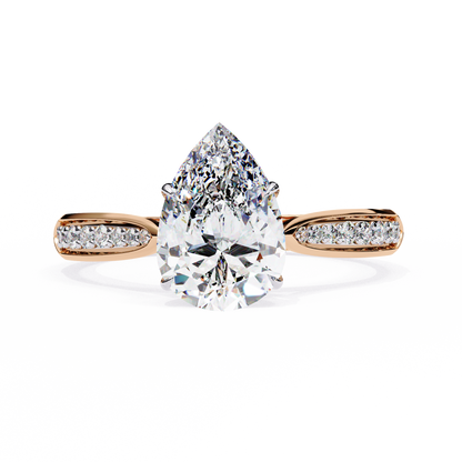 Rose Gold / Moissanite, Rose Gold / Lab Grown