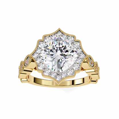 Yellow Gold / Moissanite, Yellow Gold / Lab Grown