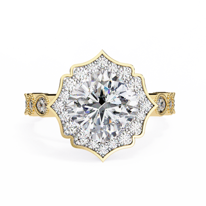 Yellow Gold / Moissanite, Yellow Gold / Lab Grown