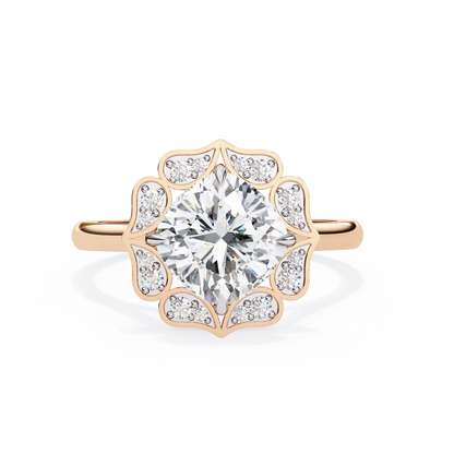 Rose Gold / Moissanite, Rose Gold / Lab Grown