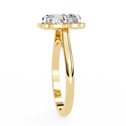 Yellow Gold / Moissanite, Yellow Gold / Lab Grown