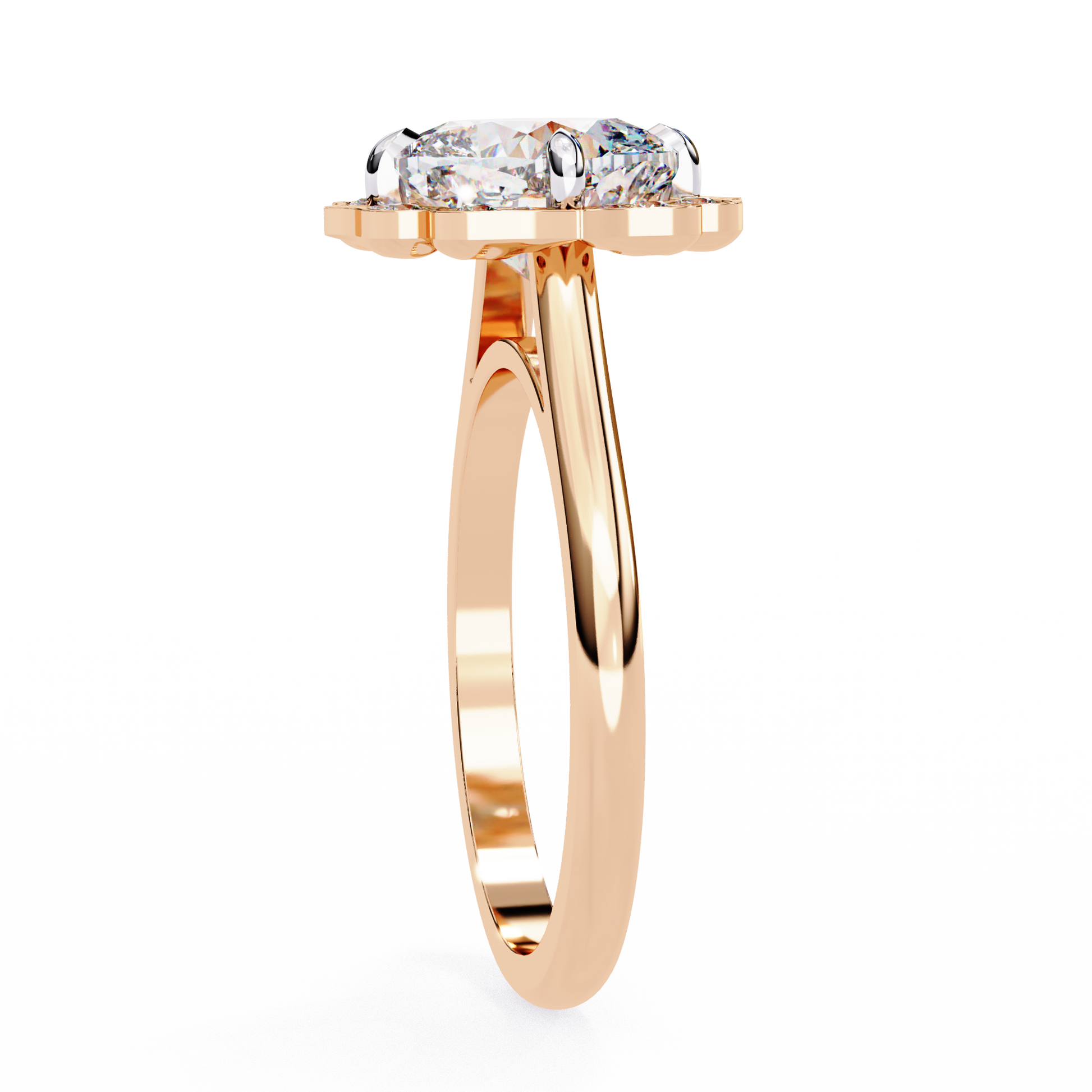 Rose Gold / Moissanite, Rose Gold / Lab Grown