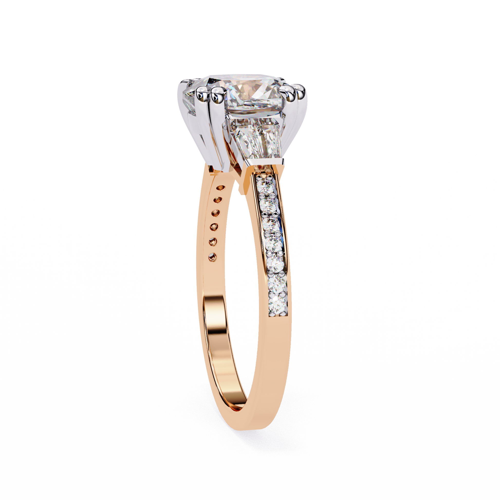 Rose Gold / Moissanite, Rose Gold / Lab Grown