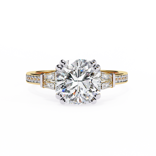 Yellow Gold / Moissanite, Yellow Gold / Lab Grown