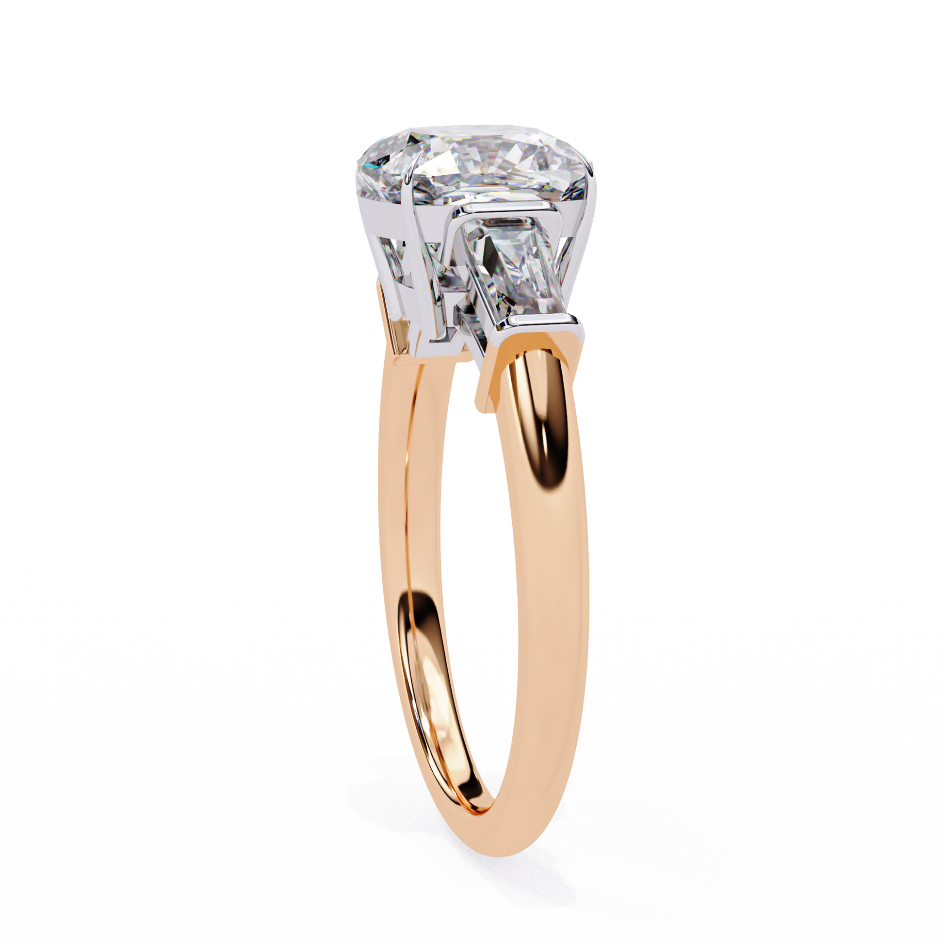 Rose Gold / Moissanite, Rose Gold / Lab Grown