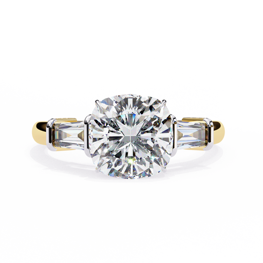 Yellow Gold / Moissanite, Yellow Gold / Lab Grown