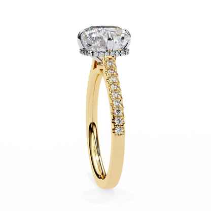 Yellow Gold / Moissanite, Yellow Gold / Lab Grown