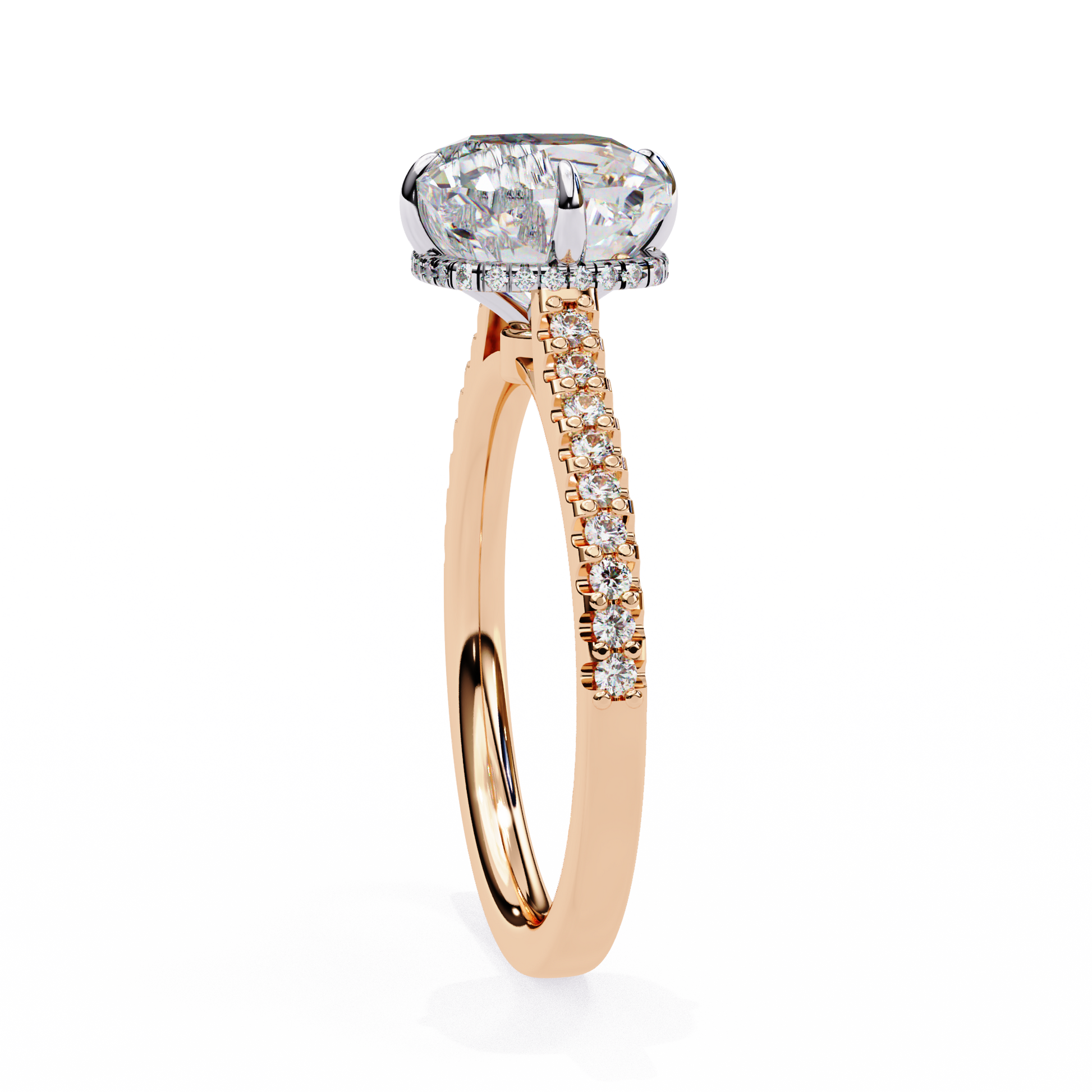 Rose Gold / Moissanite, Rose Gold / Lab Grown